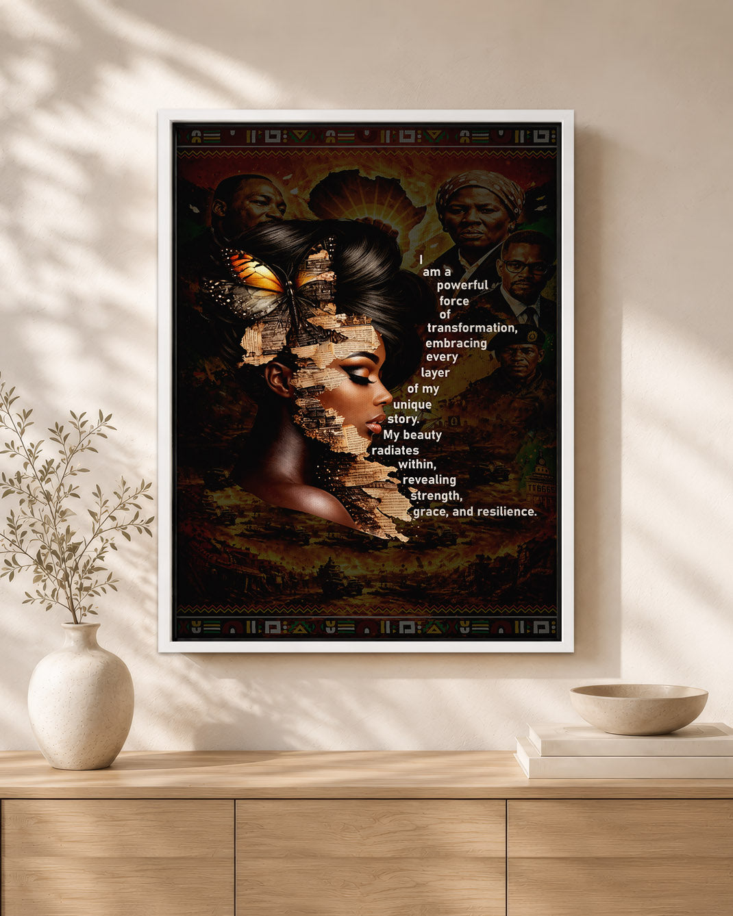 Empowered Beauty Transformation - Black Excellence & Resilience - Poster/Canvas
