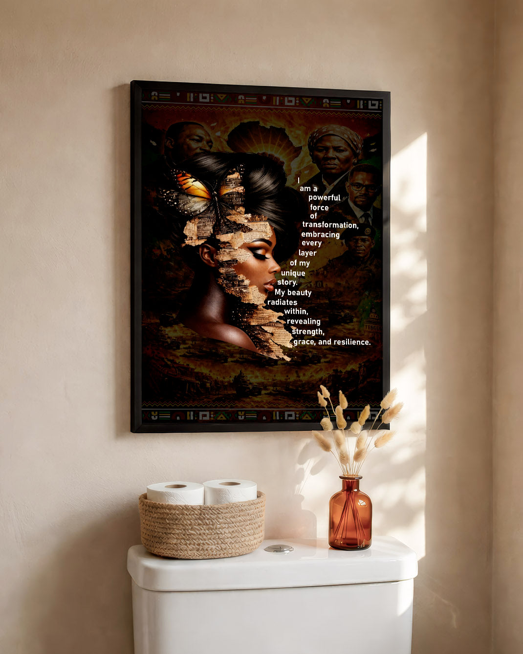 Empowered Beauty Transformation - Black Excellence & Resilience - Poster/Canvas