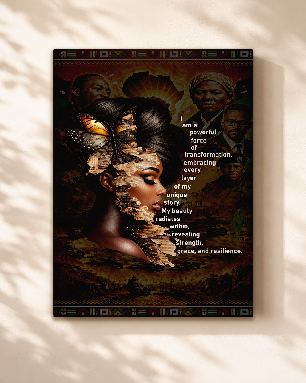 Empowered Beauty Transformation - Black Excellence & Resilience - Poster/Canvas