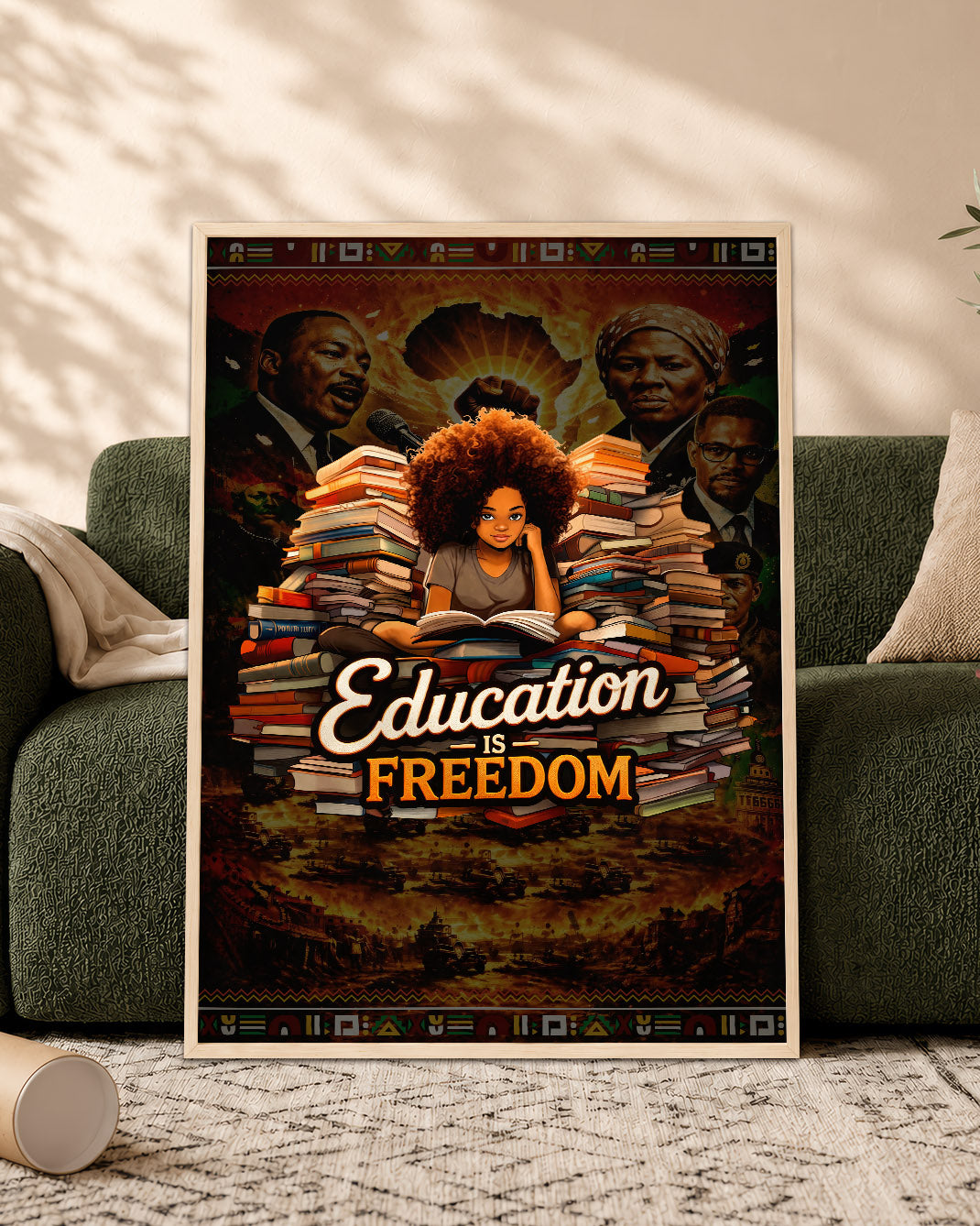 Education is Freedom Afro Girl - Poster/Canvas