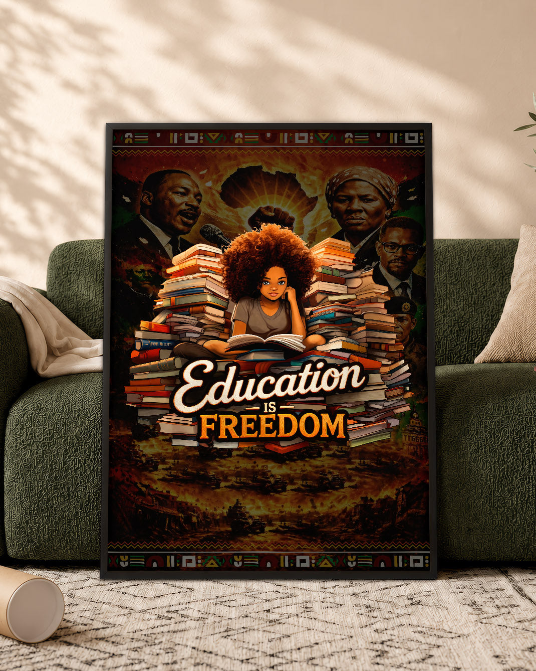 Education is Freedom Afro Girl - Poster/Canvas