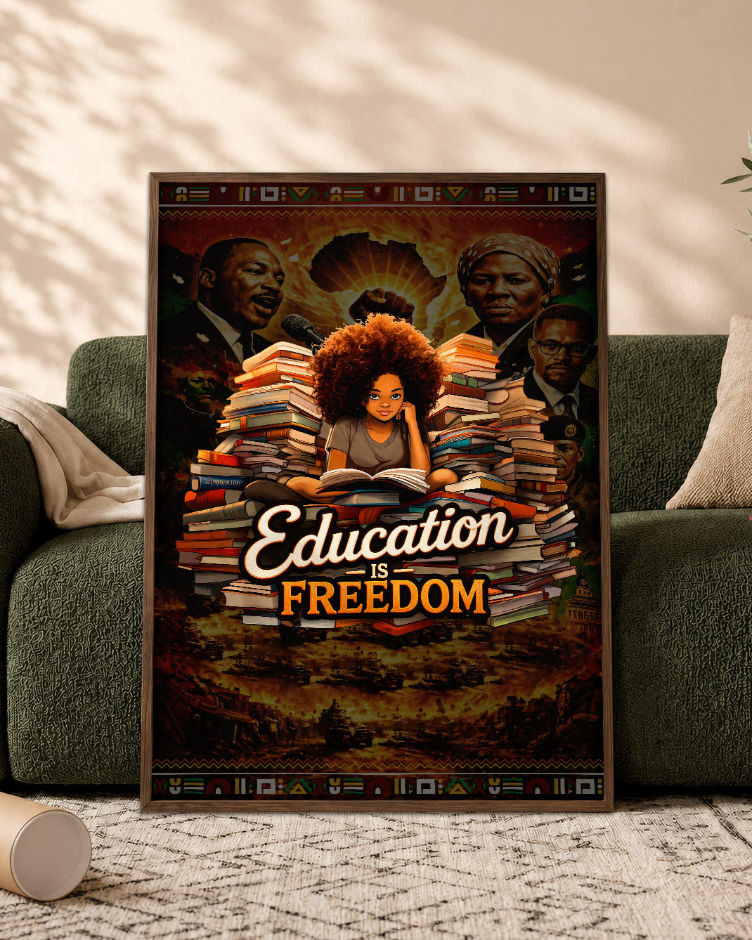 Education is Freedom Afro Girl - Poster/Canvas
