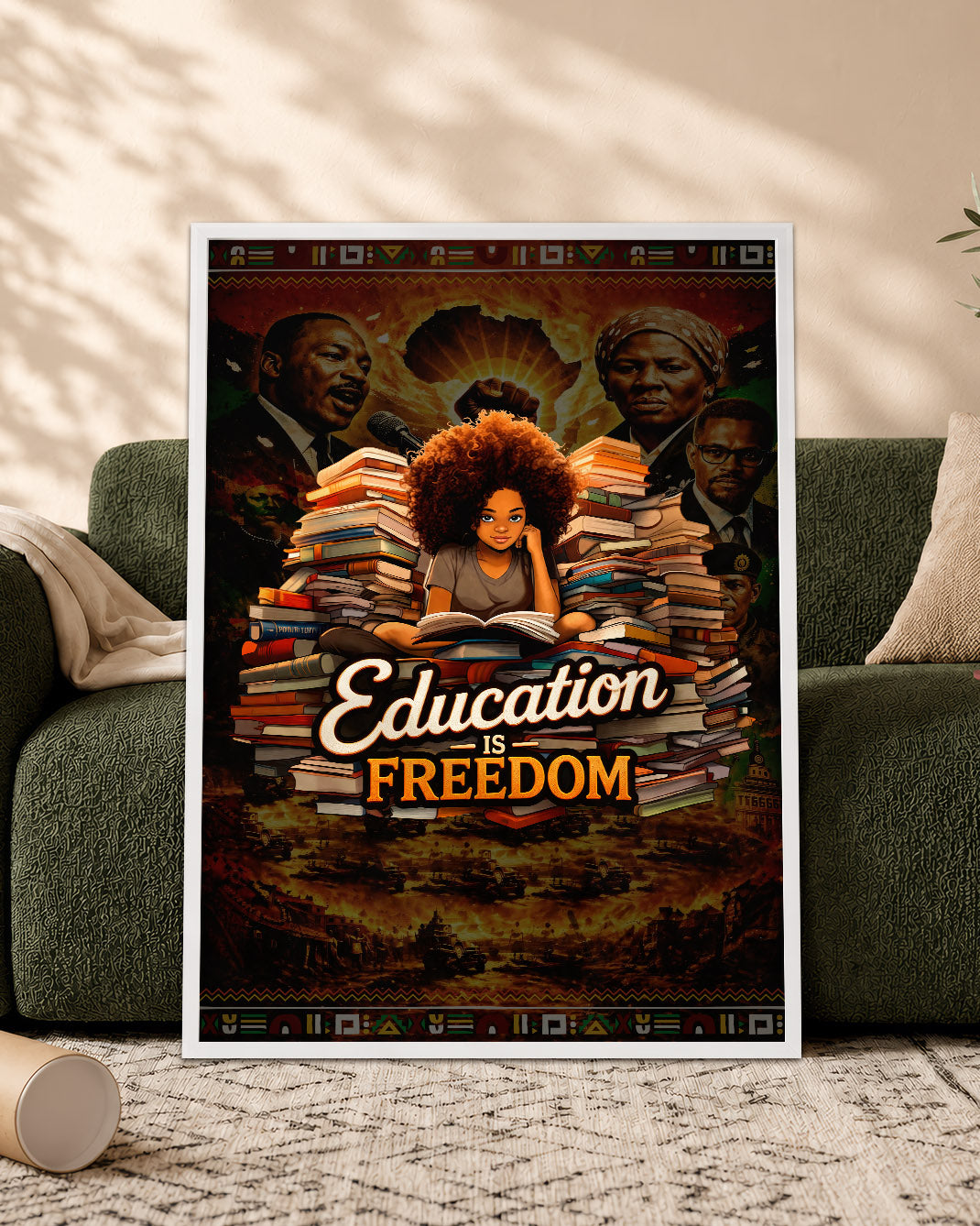 Education is Freedom Afro Girl - Poster/Canvas