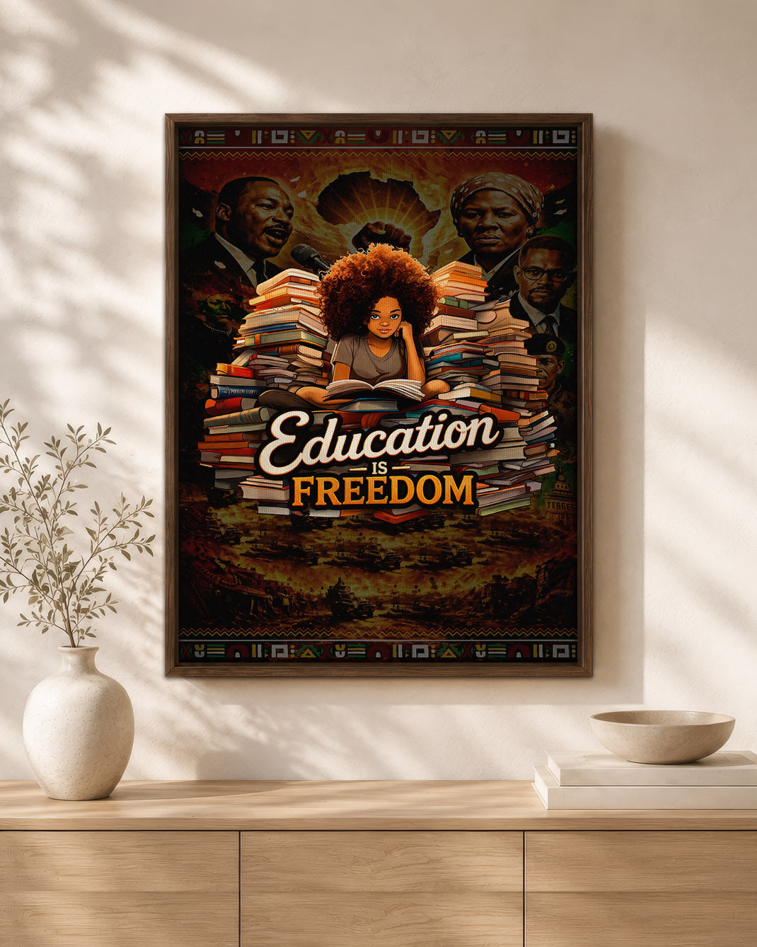 Education is Freedom Afro Girl - Poster/Canvas