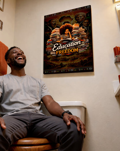 Education is Freedom Afro Girl - Poster/Canvas