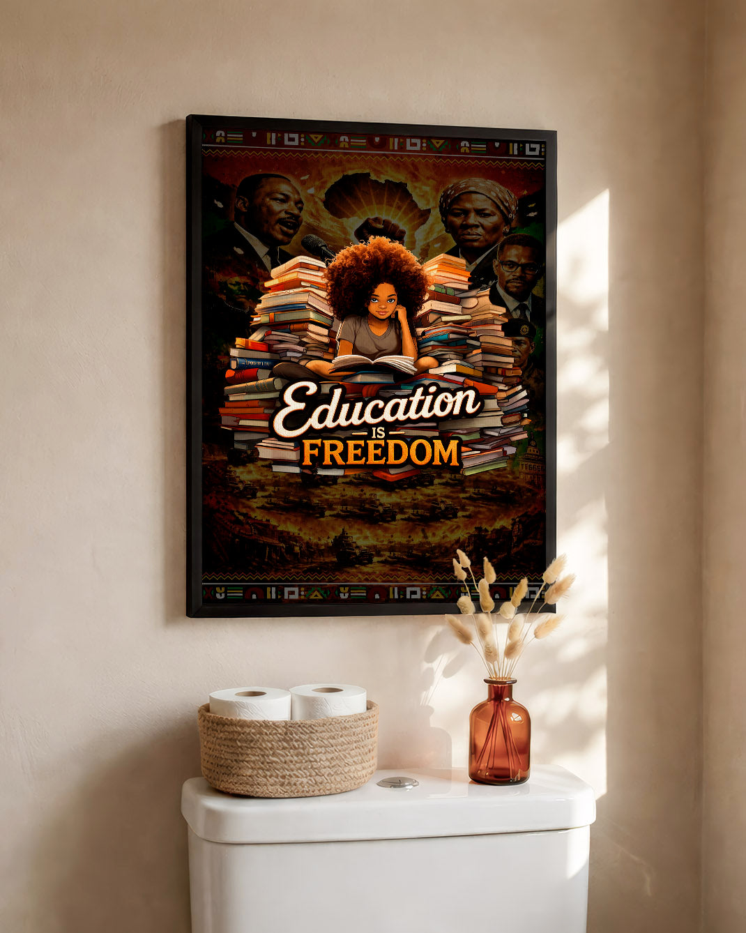 Education is Freedom Afro Girl - Poster/Canvas