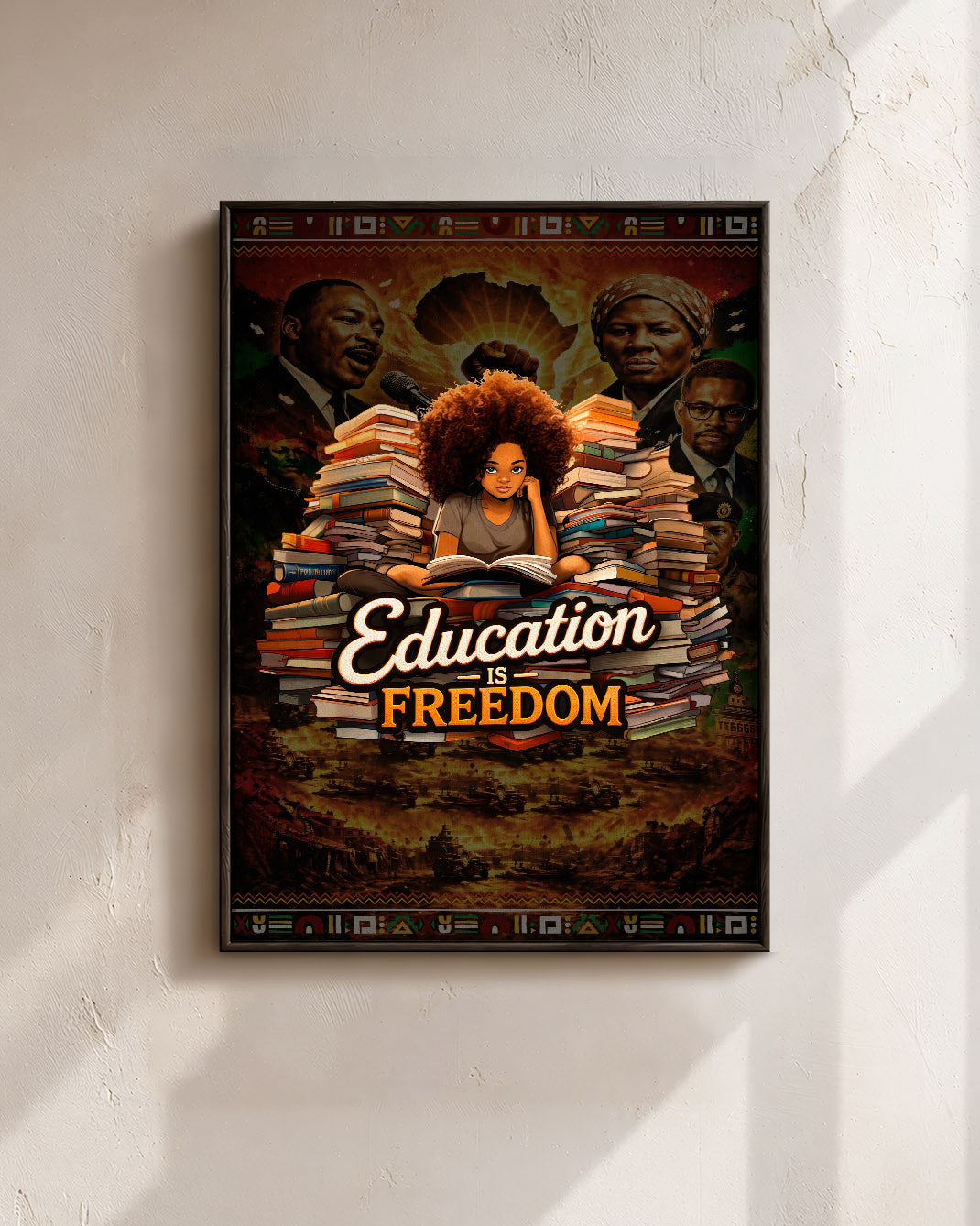 Education is Freedom Afro Girl - Poster/Canvas