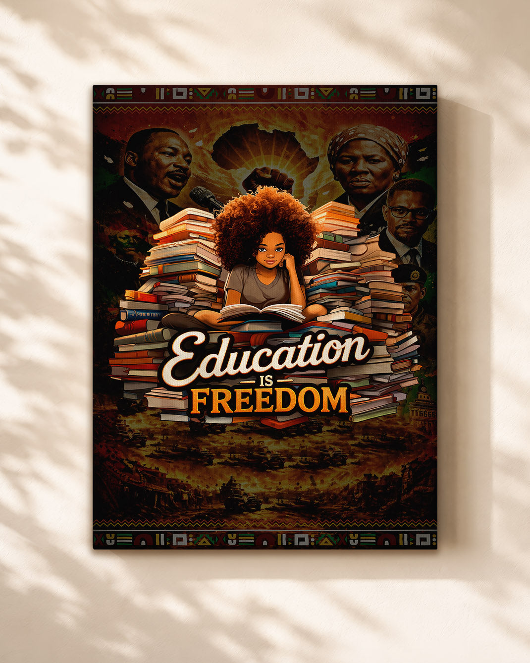 Education is Freedom Afro Girl - Poster/Canvas