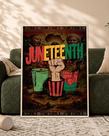 Juneteenth Celebration - Fist Power - Poster/Canvas