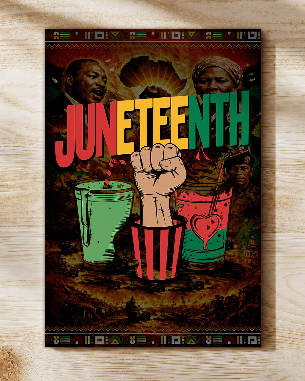 Juneteenth Celebration - Fist Power - Poster/Canvas