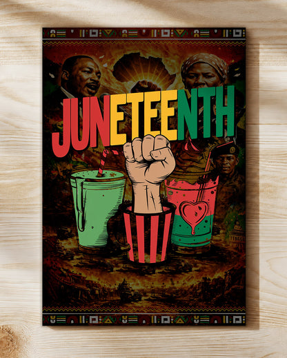 Juneteenth Celebration - Fist Power - Poster/Canvas