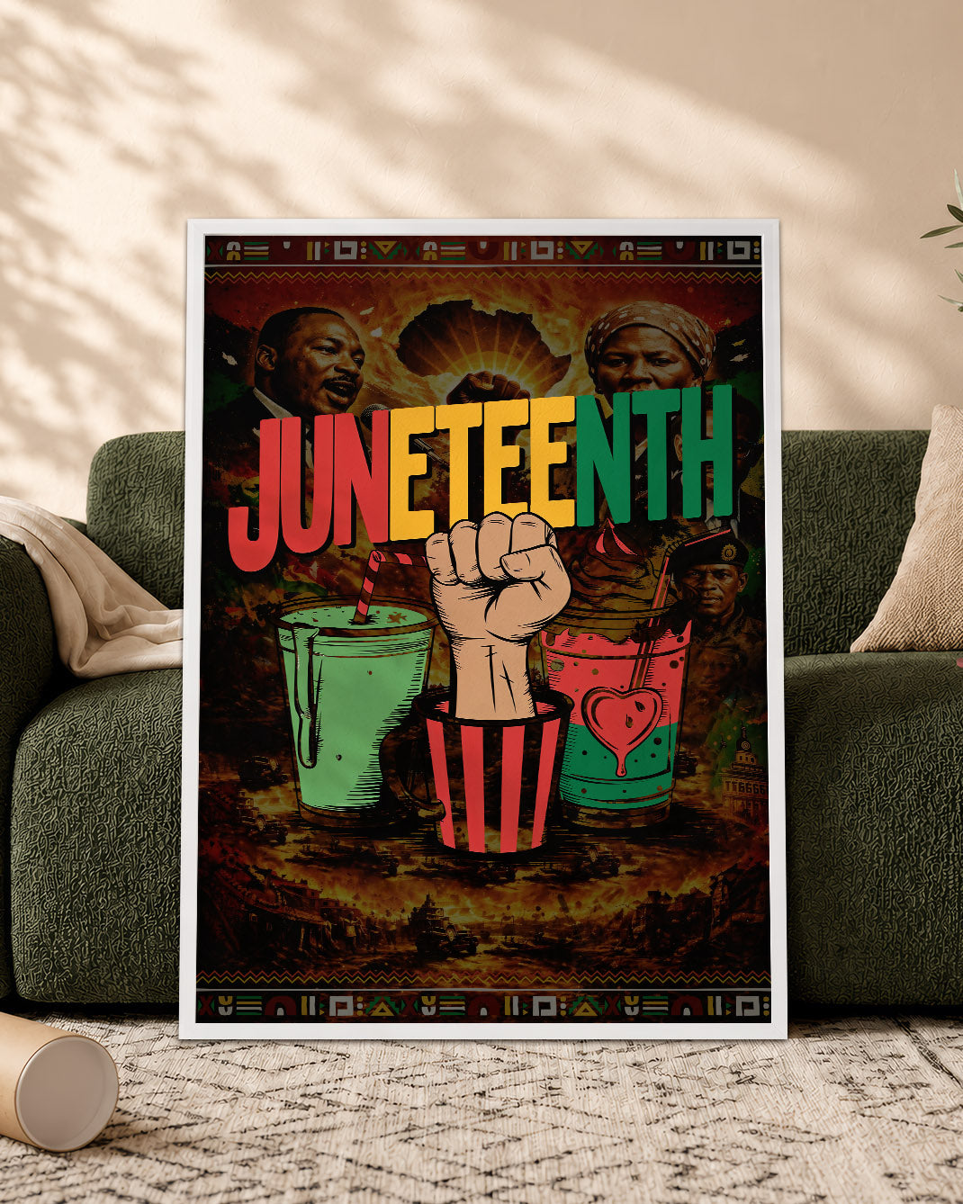 Juneteenth Celebration - Fist Power - Poster/Canvas