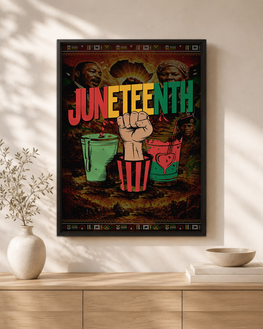 Juneteenth Celebration - Fist Power - Poster/Canvas