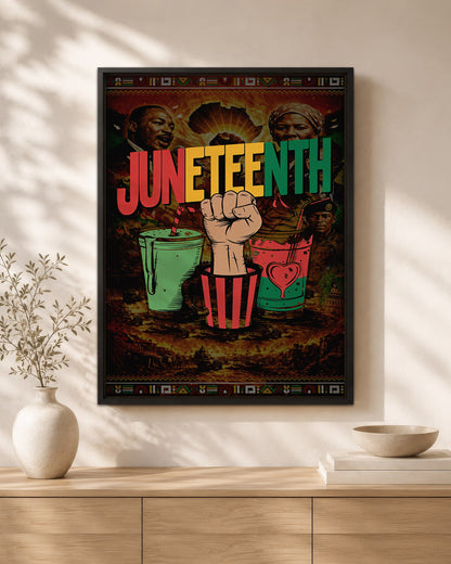 Juneteenth Celebration - Fist Power - Poster/Canvas