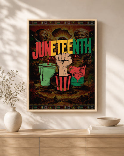 Juneteenth Celebration - Fist Power - Poster/Canvas