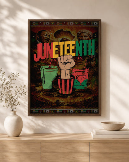 Juneteenth Celebration - Fist Power - Poster/Canvas