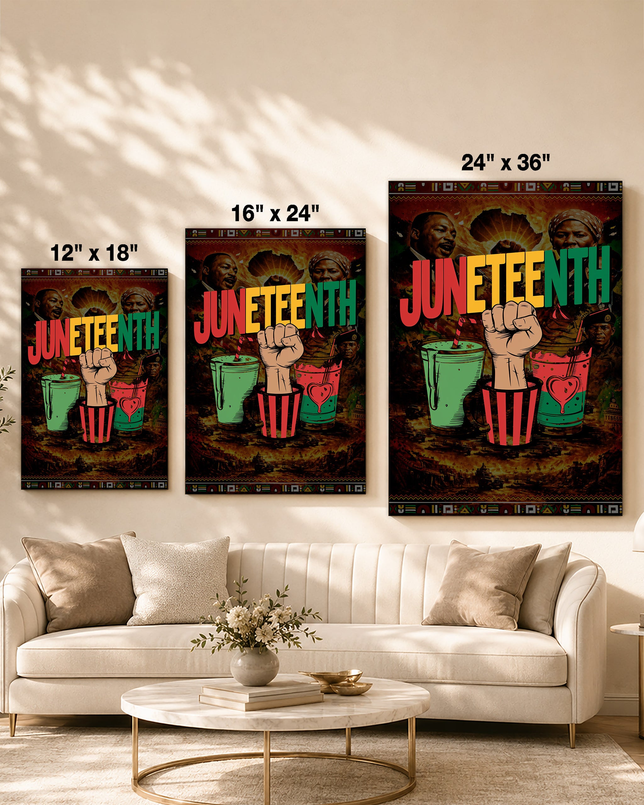 Juneteenth Celebration - Fist Power - Poster/Canvas