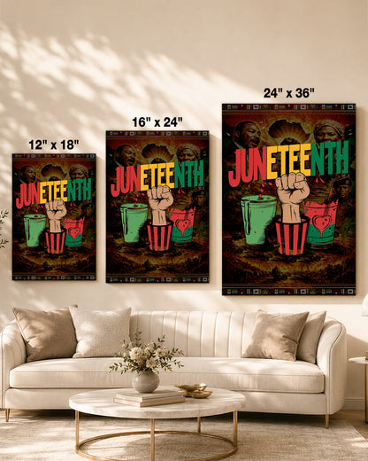 Juneteenth Celebration - Fist Power - Poster/Canvas