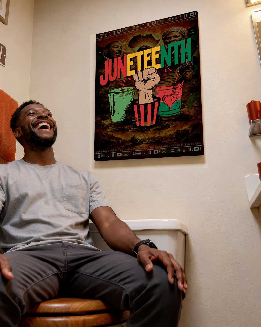 Juneteenth Celebration - Fist Power - Poster/Canvas