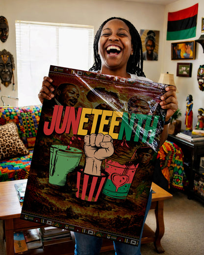 Juneteenth Celebration - Fist Power - Poster/Canvas