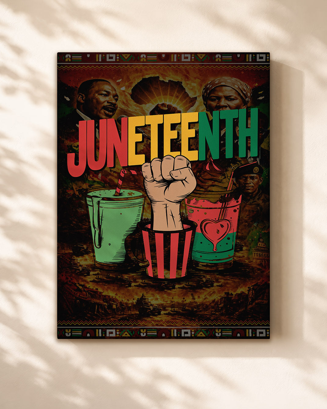 Juneteenth Celebration - Fist Power - Poster/Canvas