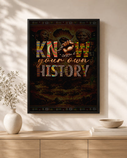 Know Your Own History - Celebrating Black Strength and Identity - Poster/Canvas