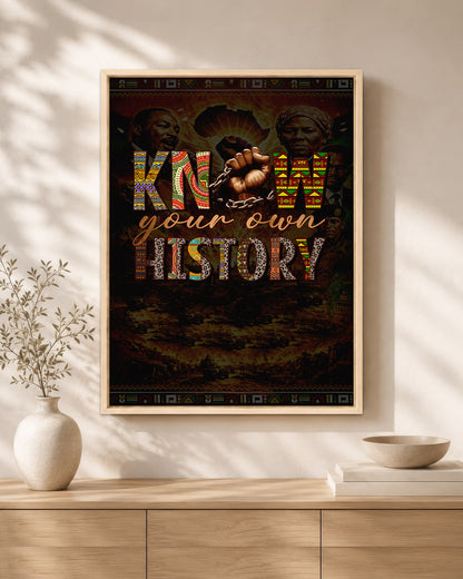 Know Your Own History - Celebrating Black Strength and Identity - Poster/Canvas