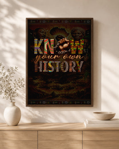 Know Your Own History - Celebrating Black Strength and Identity - Poster/Canvas