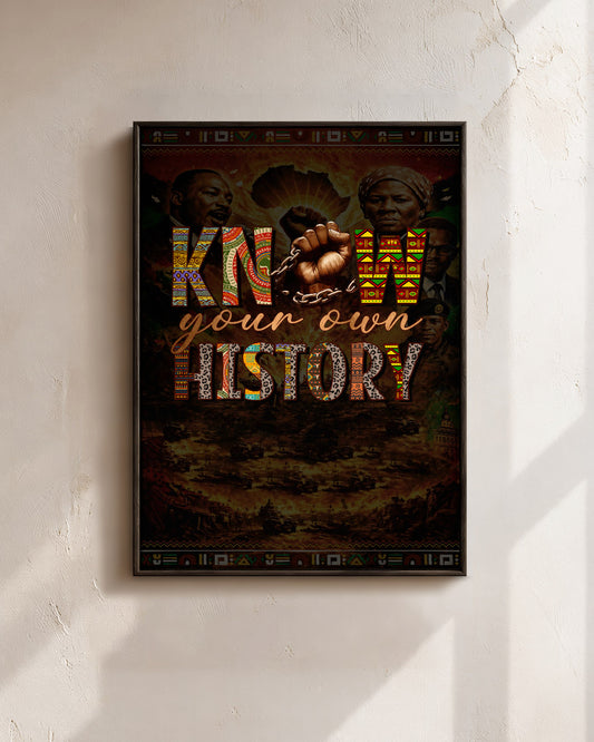 Know Your Own History - Celebrating Black Strength and Identity - Poster/Canvas
