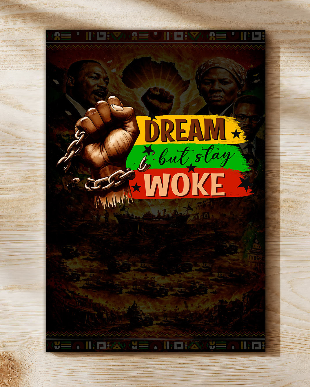 Dream but Stay Woke - Black Consciousness and Strength - Poster/Canvas
