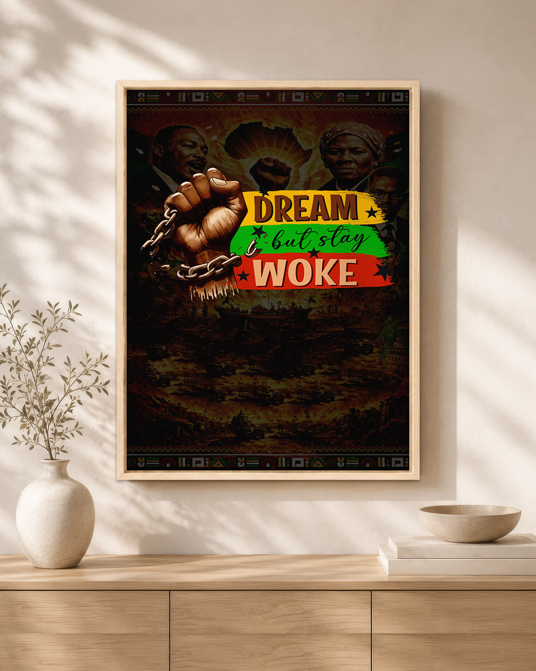 Dream but Stay Woke - Black Consciousness and Strength - Poster/Canvas