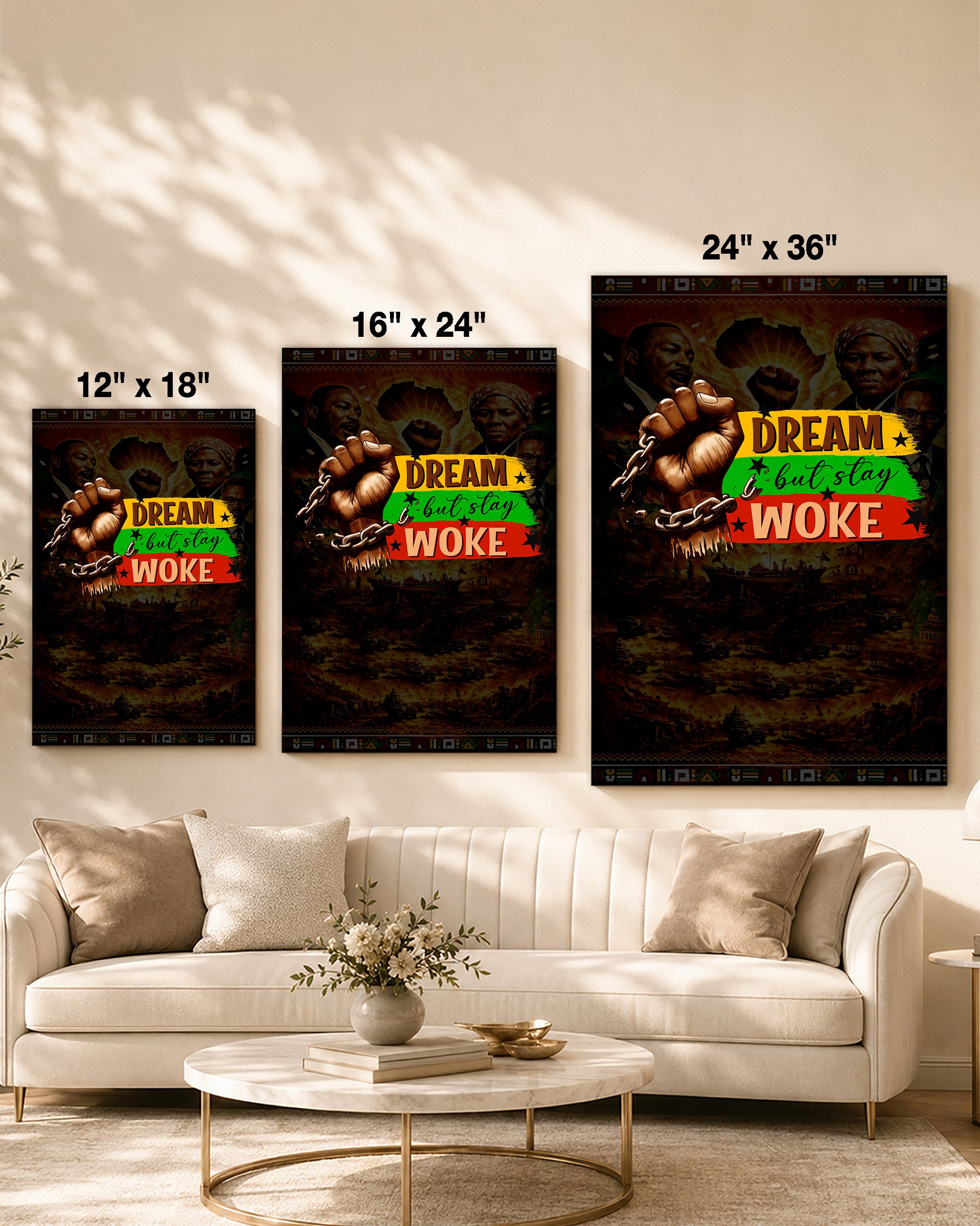 Dream but Stay Woke - Black Consciousness and Strength - Poster/Canvas
