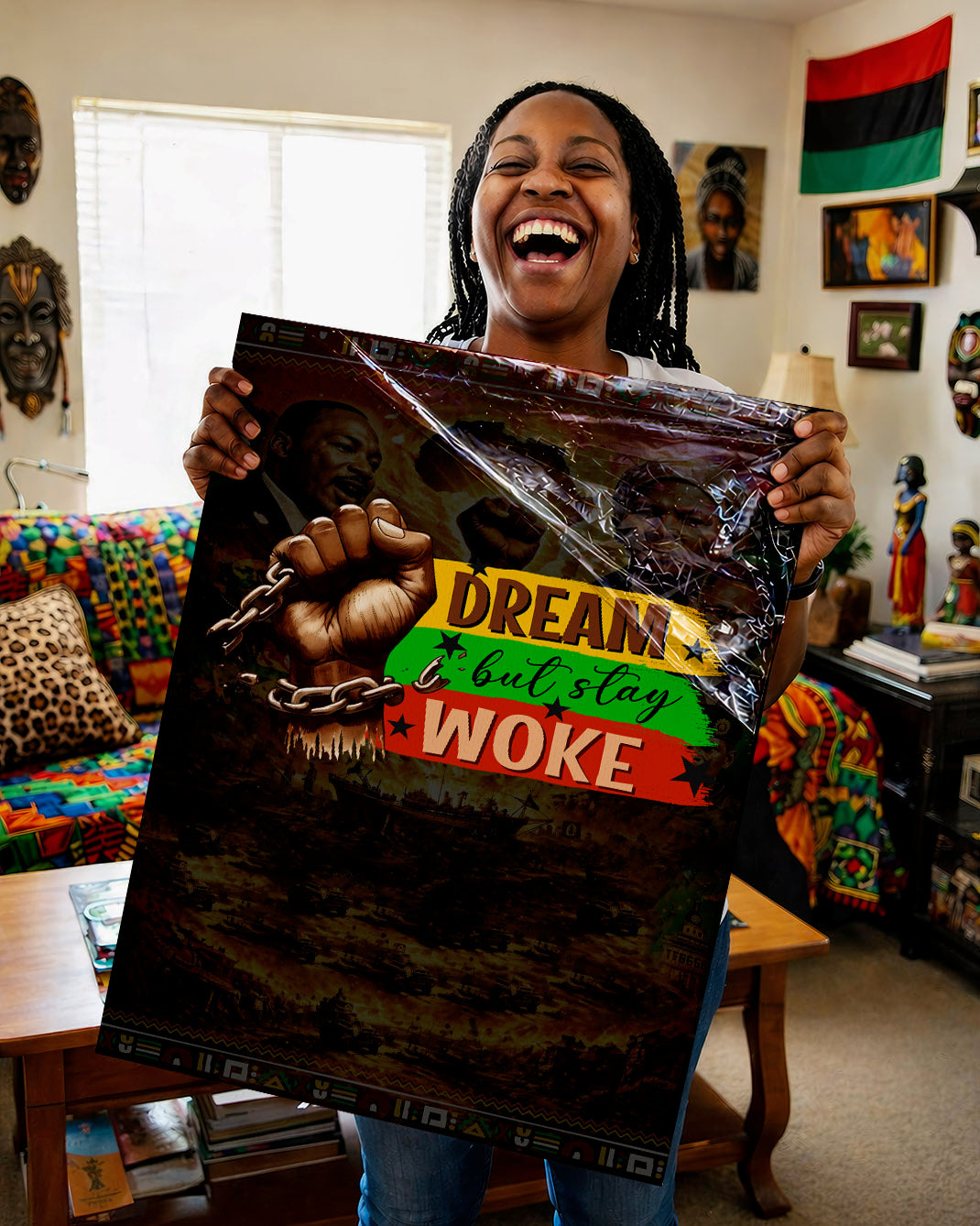 Dream but Stay Woke - Black Consciousness and Strength - Poster/Canvas
