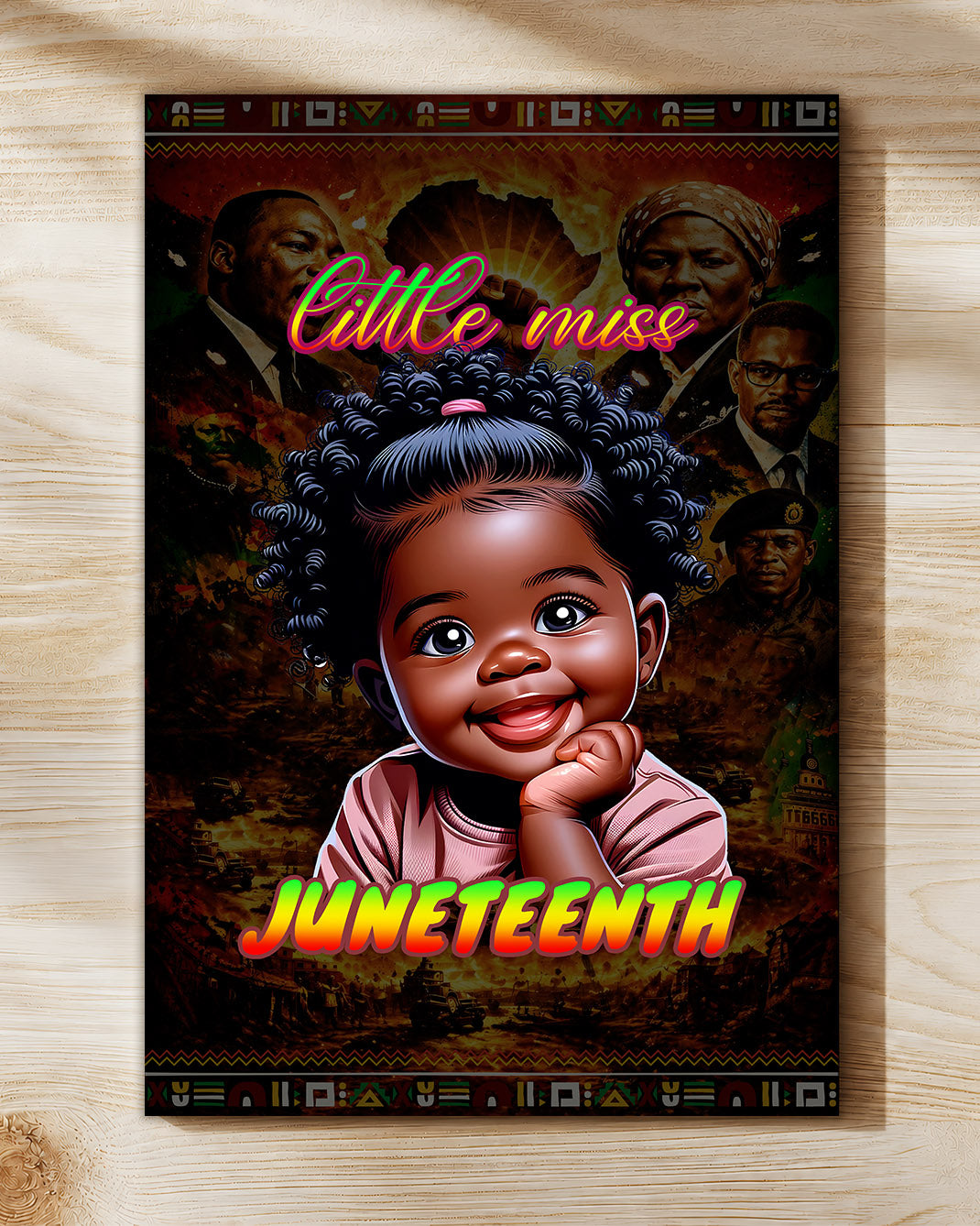 Juneteenth Little Miss Black Queen - Poster/Canvas
