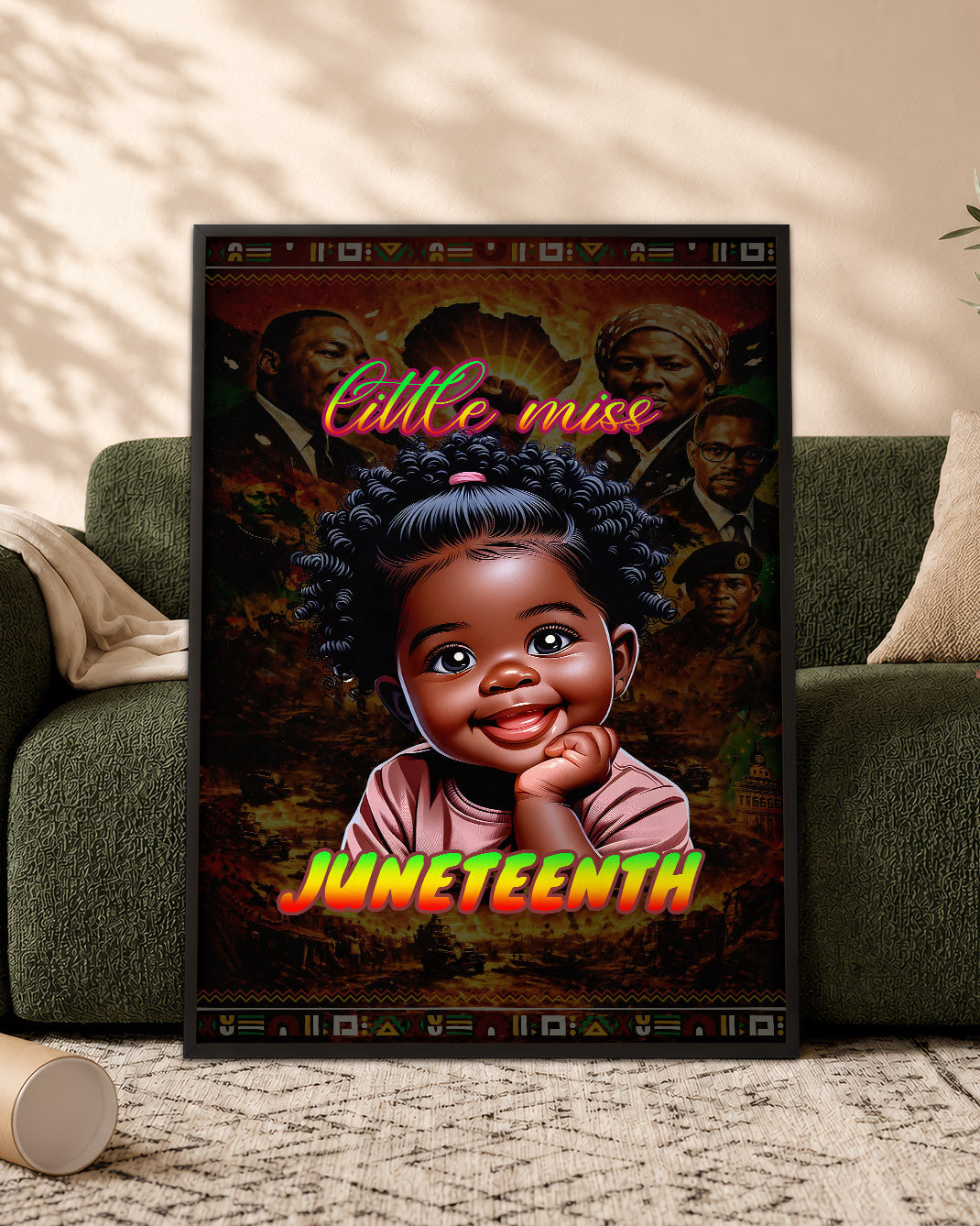 Juneteenth Little Miss Black Queen - Poster/Canvas