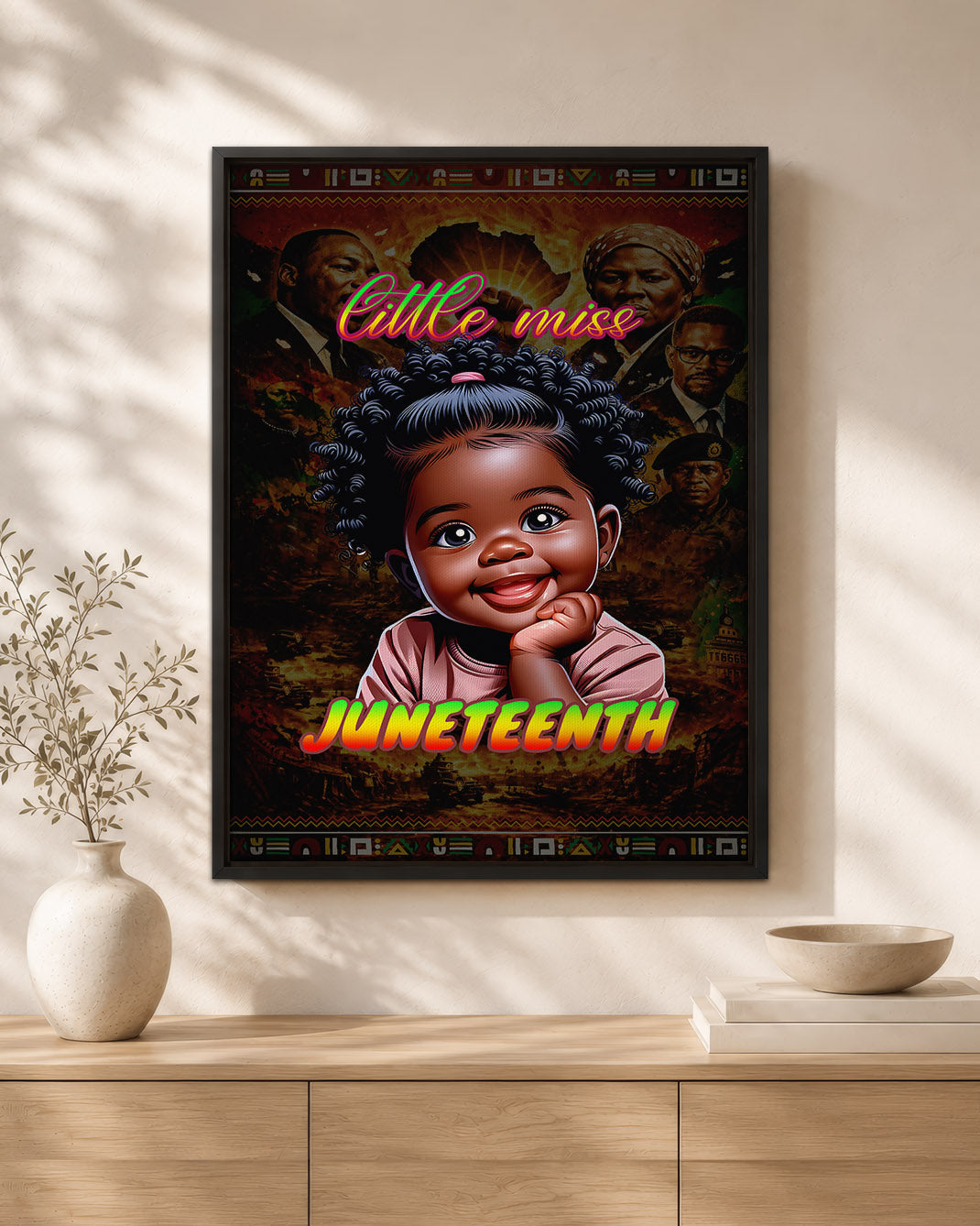 Juneteenth Little Miss Black Queen - Poster/Canvas