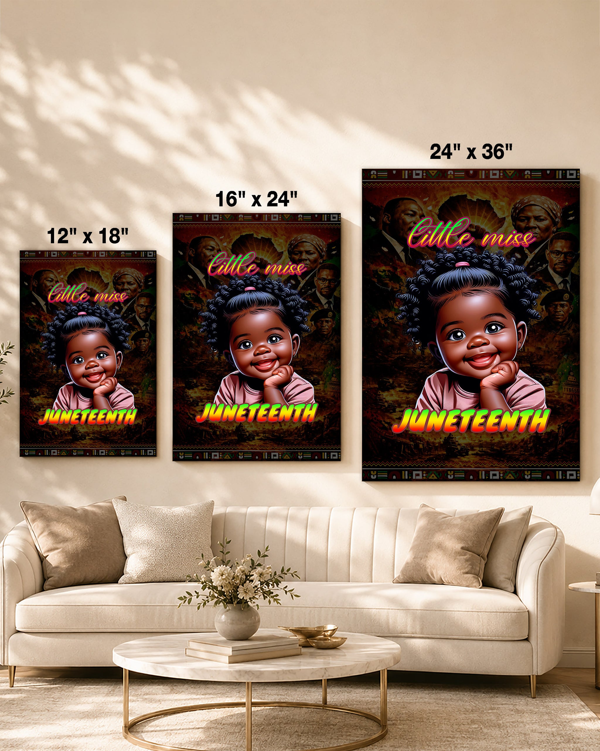 Juneteenth Little Miss Black Queen - Poster/Canvas