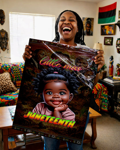 Juneteenth Little Miss Black Queen - Poster/Canvas