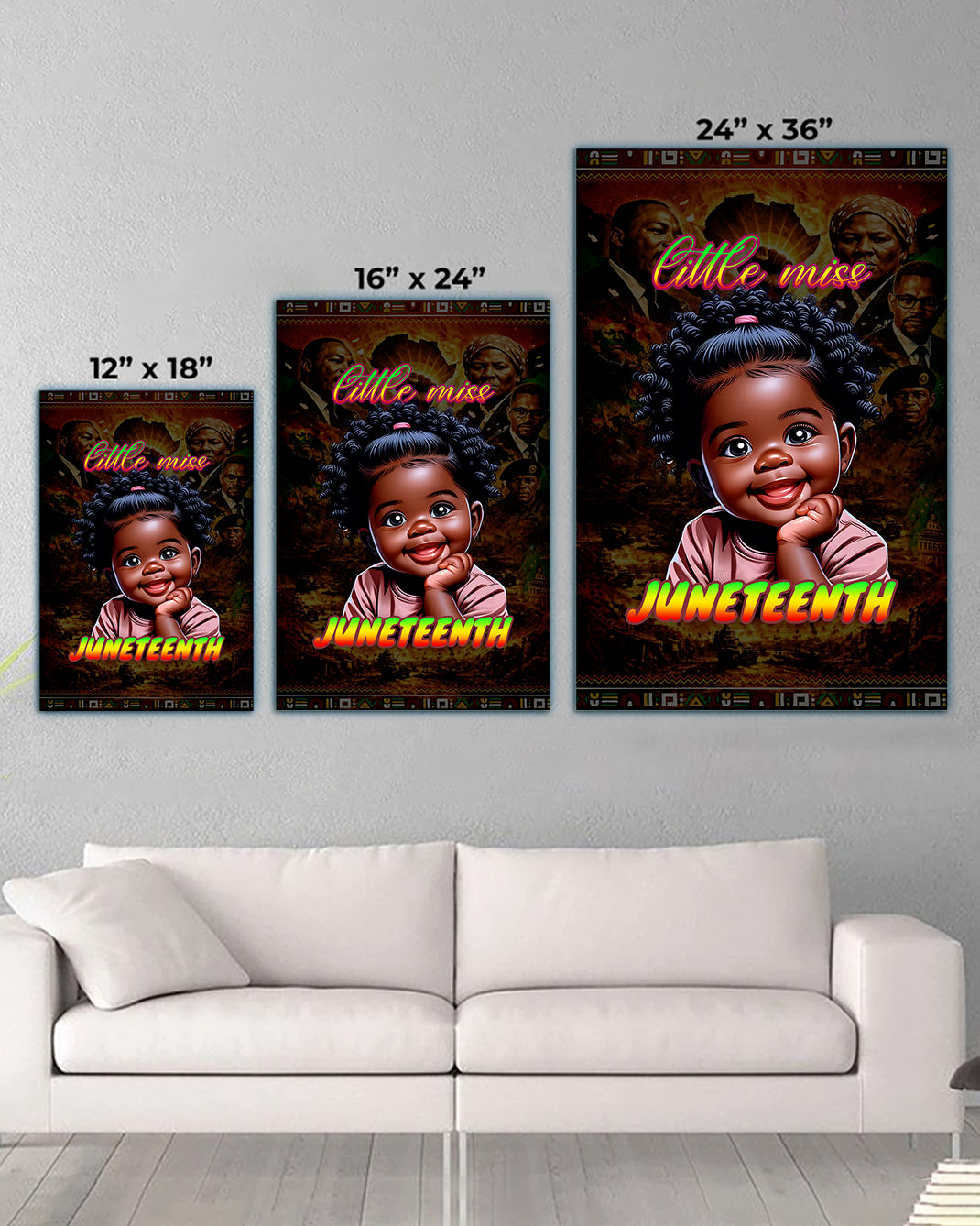 Juneteenth Little Miss Black Queen - Poster/Canvas