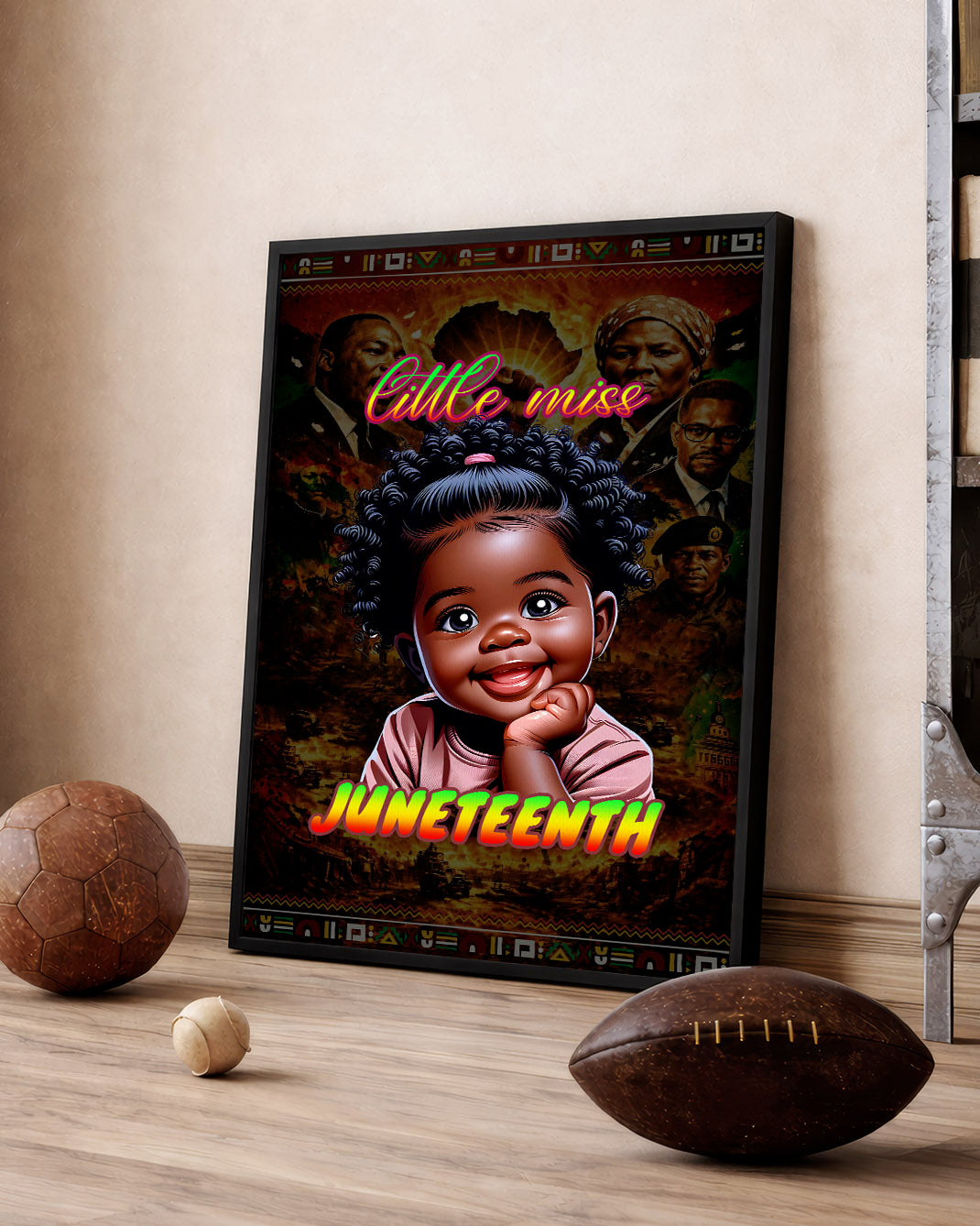 Juneteenth Little Miss Black Queen - Poster/Canvas