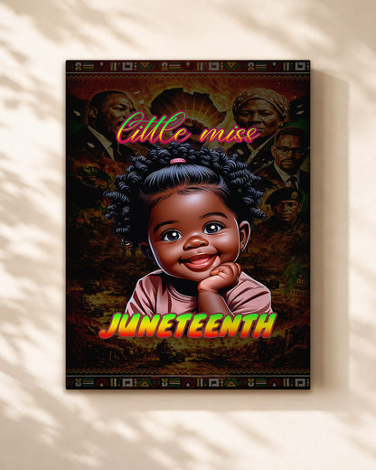 Juneteenth Little Miss Black Queen - Poster/Canvas