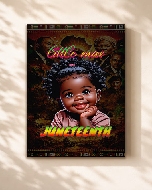 Juneteenth Little Miss Black Queen - Poster/Canvas