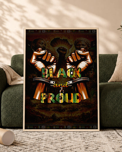 Black and Proud Fist - Celebrate Black Power - Poster/Canvas