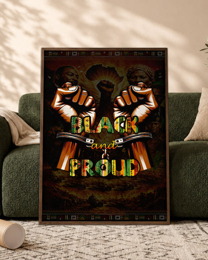 Black and Proud Fist - Celebrate Black Power - Poster/Canvas