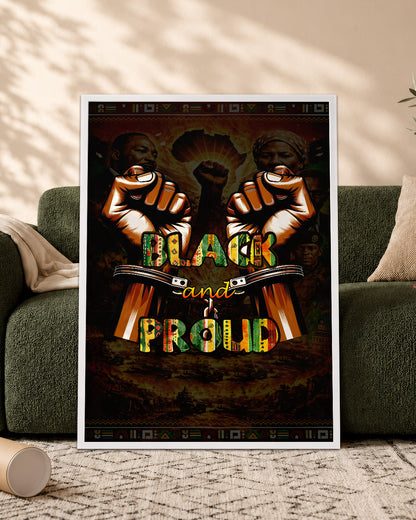 Black and Proud Fist - Celebrate Black Power - Poster/Canvas