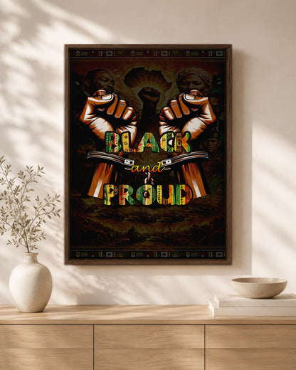 Black and Proud Fist - Celebrate Black Power - Poster/Canvas