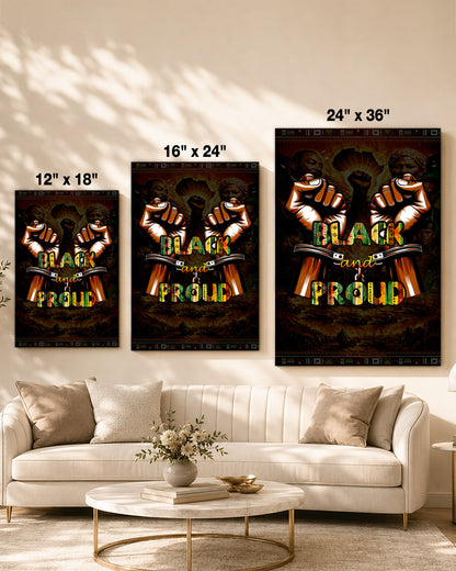 Black and Proud Fist - Celebrate Black Power - Poster/Canvas