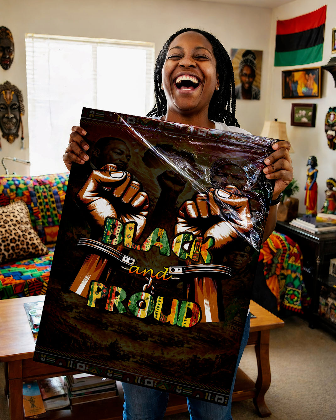 Black and Proud Fist - Celebrate Black Power - Poster/Canvas