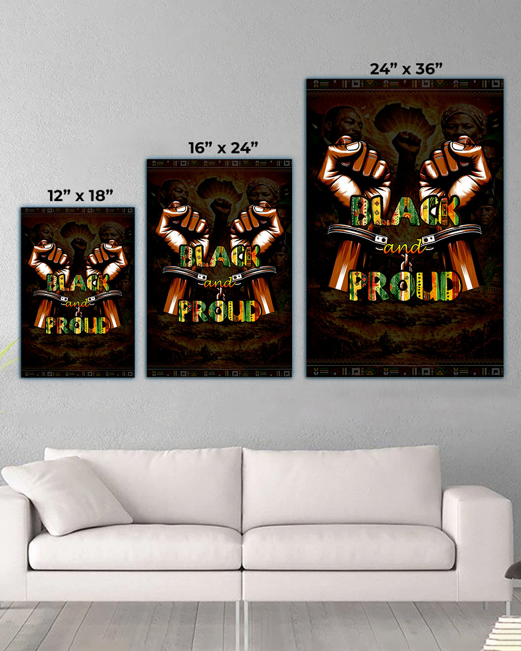 Black and Proud Fist - Celebrate Black Power - Poster/Canvas
