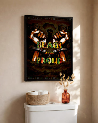 Black and Proud Fist - Celebrate Black Power - Poster/Canvas